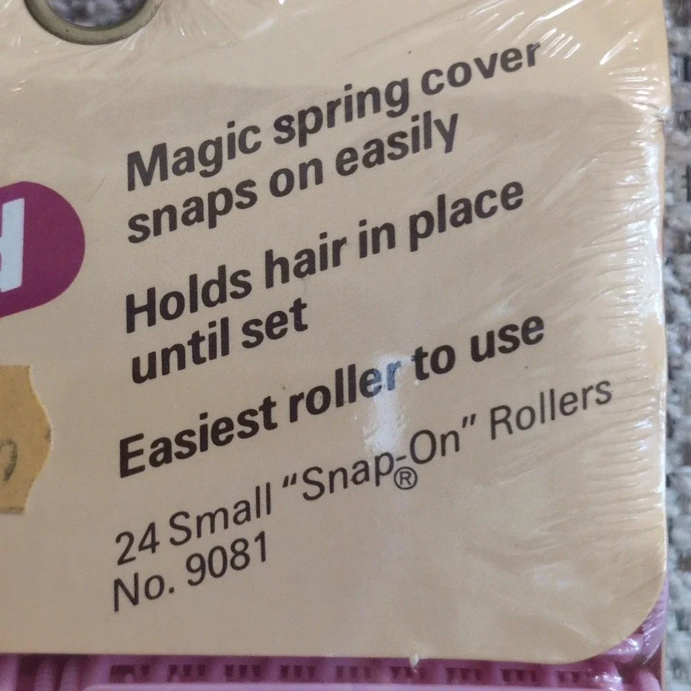 Vintage New Goody Small Snap-Over Rollers in Pink -  Two 20 Packs #9574/3  NOS